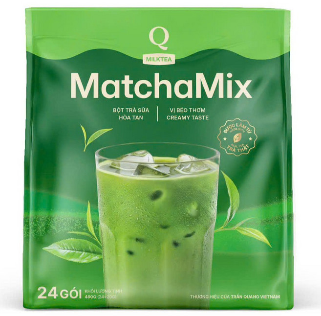 큐카페 말차라떼 믹스 밀크티, 1개, 24개입, 20g