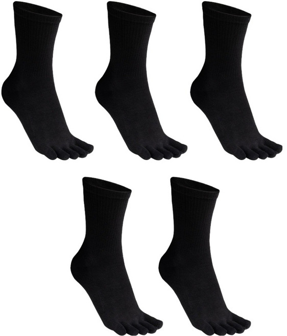 Sockpiens 男士除腳臭機能性中筒五指襪 5雙