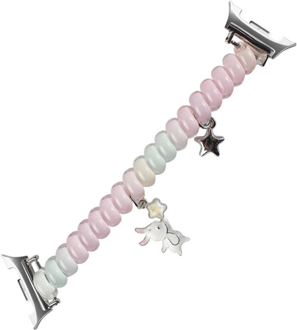 젤센 갤럭시워치 래빗 스프링 밴드 스트랩, 코튼캔디, 1개