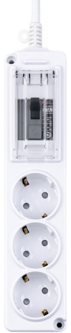 보코 고용량 4000W 배선차단용 멀티탭 3구 MJM-BSC16-3, 1개, 5m, 화이트