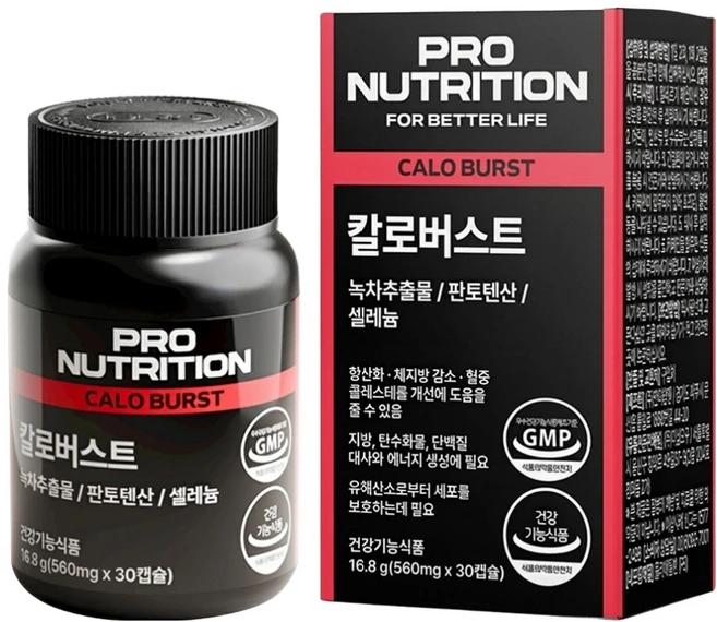 PRONUTRITION 칼로버스트 녹차카테킨 체지방 감소 도움, 30정, 1개 - 쿠팡