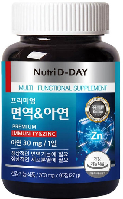 뉴트리디데이 프리미엄 면역 & 아연 27g, 90정, 1개