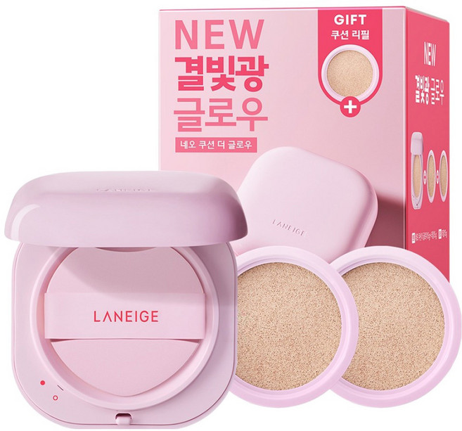 라네즈 더 글로우 네오쿠션 15g + 리필 15g x 2p 세트, 23N, 1세트