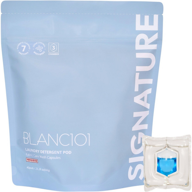 블랑101 실내건조 고농축 캡슐세제 시그니처향 660g, 1개, 40개입