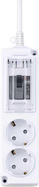 보코 고용량 4000W 배선차단용 멀티탭 2구 MJM-BSC16-2, 1.5m, 화이트, 1개