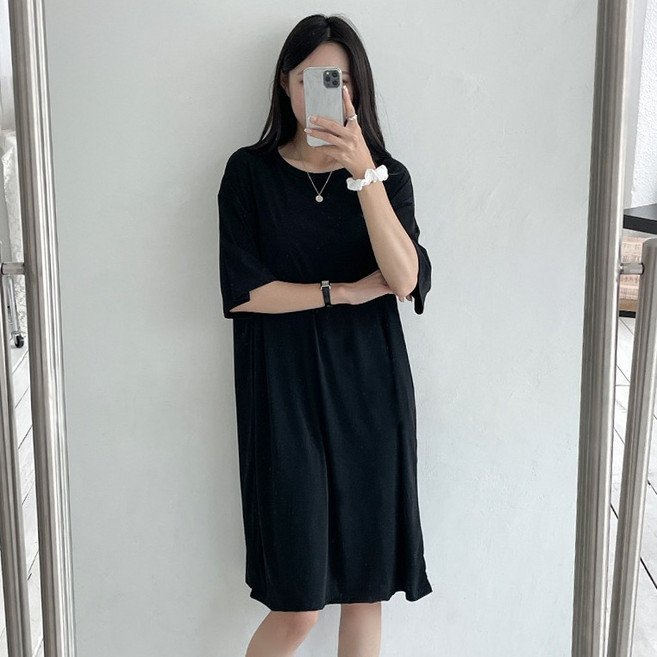 투데이앤룩 썸머쿨 루즈핏 반팔 냉장고 원피스