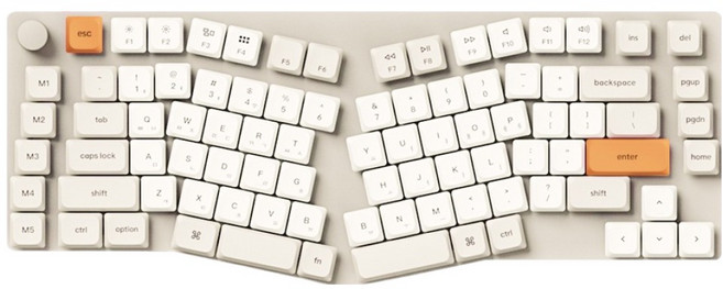 키크론 ZMK 유무선 기계식 키보드, 레트로 파스텔, K15P-PR4, 바나나축