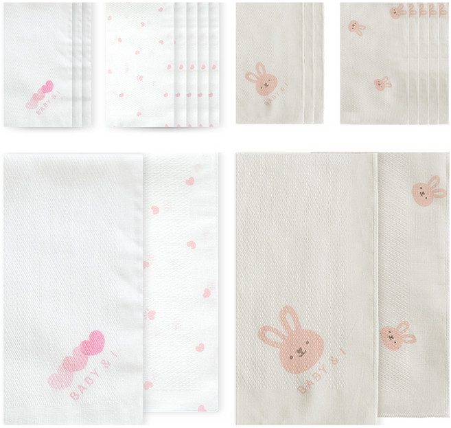 베이비앤아이 순면 손수건 2종 x 10p 세트