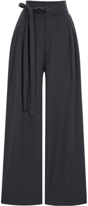 티뷰 여성용 랩핀 턱 맥시 롱 슬랙스 V6A-CPT028