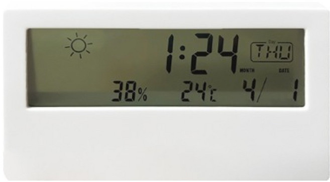 비움 LCD 온습도계 화이트, 1개