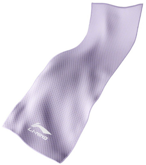 LI-NING 李寧羽球 超細纖維快乾浴巾 運動游泳速乾毛巾 100 x 30cm, 木槿紫, 1個