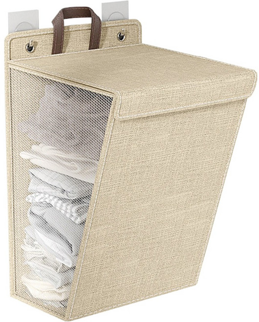 다퍼남 벽에 붙이는 멀티 수납 바스켓, 베이지, 1개