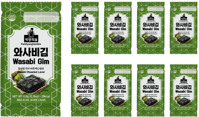 박향희김 와사비김, 4.5g, 9개