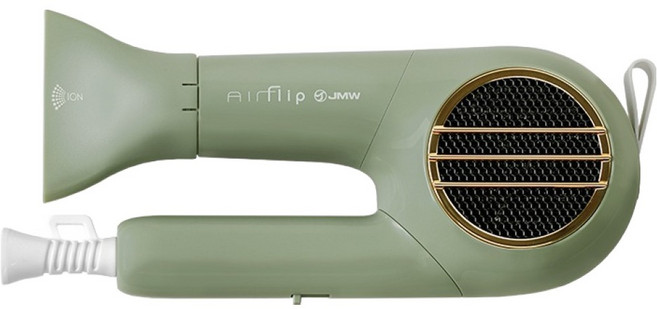 JMW 에어플립 고성능 항공모터 접이식 헤어 드라이기 1700W, MCF5A01A, 레트로그린