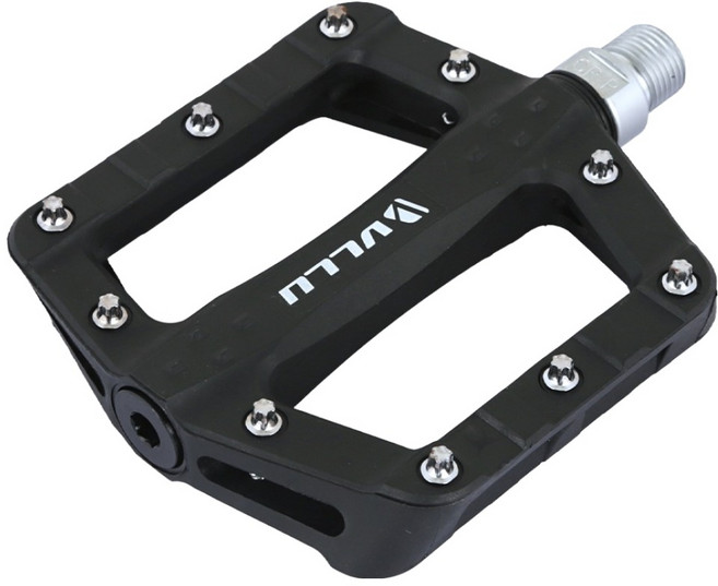 VLLU N8 자전거평페달 크로몰리엑슬 1DU부싱 1베어링, 블랙, 1개