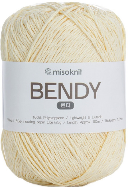 미소털실 벤디 뜨개실 50g, 01 크림아이보리, 1개