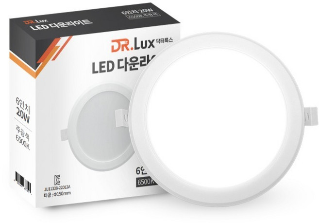 닥터룩스 방습형 20W LED 다운라이트 150mm, 1개