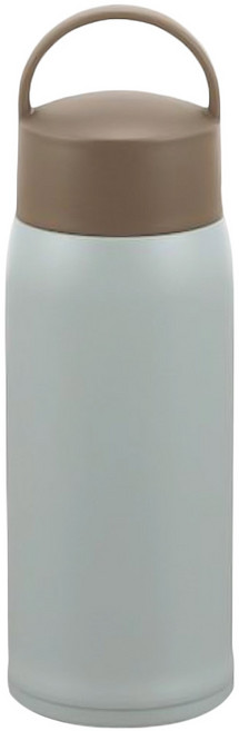 Kakusee 輕量18-8不鏽鋼提把水瓶 AI-03H, 灰色, 1個, 350ml