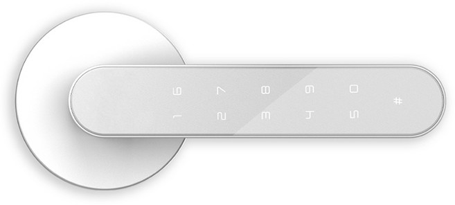 웰콤 손잡이 있음 목문용 레버락 비밀번호 전용 디지털 도어락, ART-L10(화이트), 고객직접설치