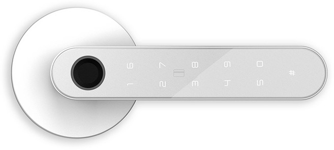 웰콤 손잡이 있음 목문용 레버락 비밀번호 지문인식 디지털 도어락 + 카드키 세트, 고객직접설치, ART-L30(화이트)