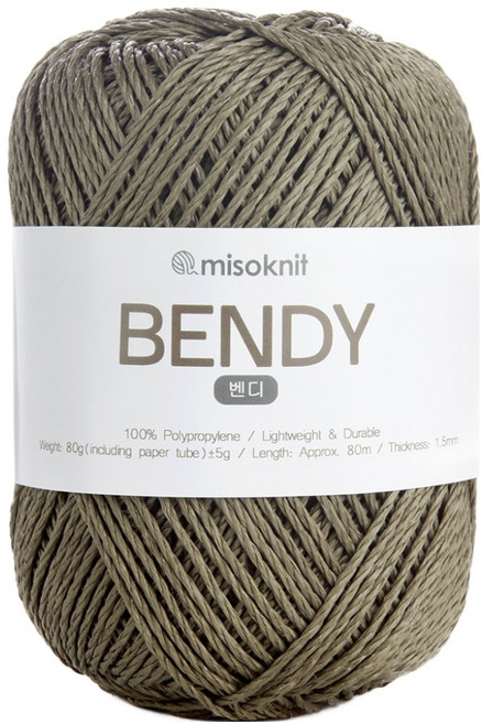 미소털실 벤디 뜨개실 50g, 15 카키베이지, 1개