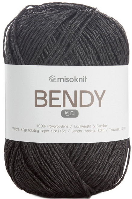 미소털실 벤디 뜨개실 50g, 11 블랙, 1개