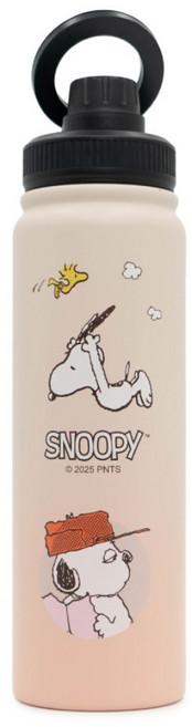 COTD SNOOPY 聯名 磁吸陶瓷保溫水壺, 歐拉夫奶茶色, 1個, 800ml