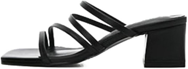 GODSHOE 女款手工MM斜紋中跟穆勒鞋 5cm