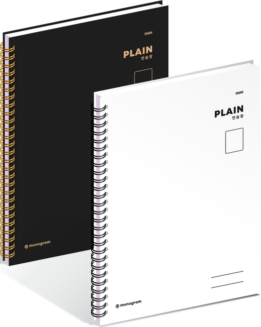 (주)위드나 PLAIN 모노그램 연습장 MG-0065/66, 랜덤발송, 2개