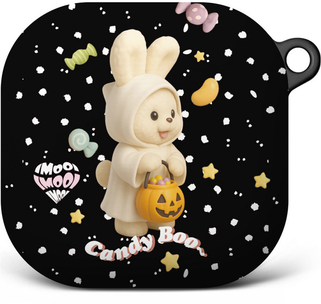 Imooi 三星 Galaxy Buds4 Buds4 Pro 硬殼 7代, 萬聖節2 糖果黑, 1個, 單一商品