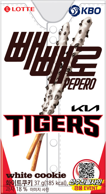빼빼로 화이트쿠키 KBO KIA 타이거즈, 37g, 1개