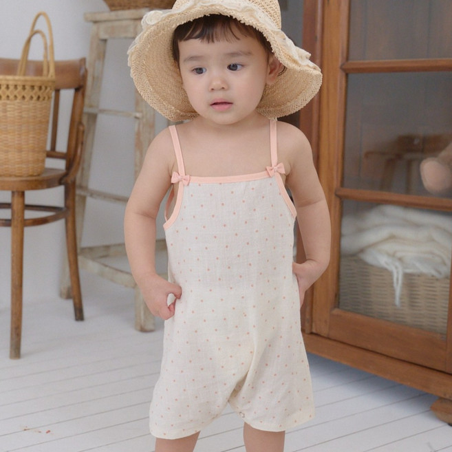 베베나인 유아용 블랑 도트 슈트