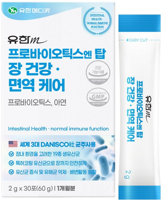 유한메디카 프로바이오틱스 엔 탑 장건강 · 면역 케어 30p, 60g, 1개