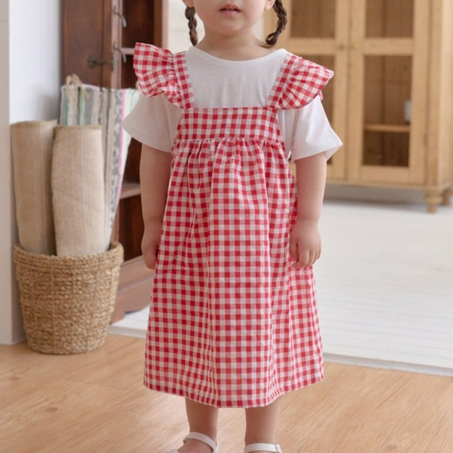 베베나인 아름 체크 원피스