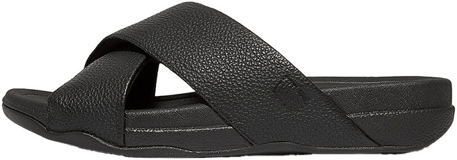 fitflop 男士 Surfer Tumble 皮革交叉拖鞋