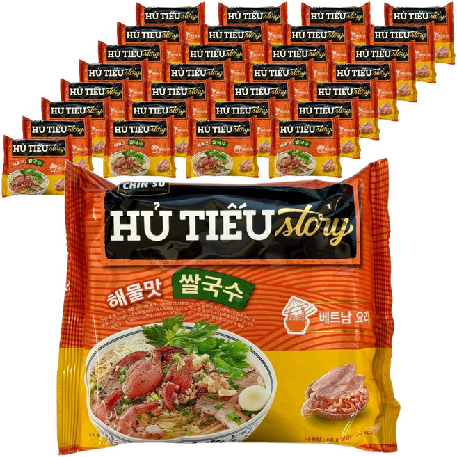 CHIN-SU Hooty Story 海鮮味米線, 68g, 30個