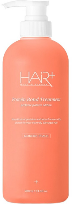 헤어플러스 단백질 본드 퍼퓸 헤어 트리트먼트 모던피치, 700ml, 1개