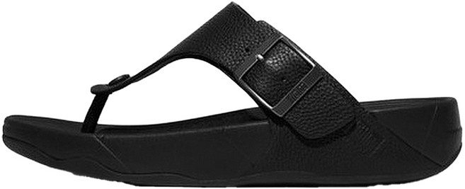 fitflop 男士 Track II 扣環 TUMBLE 皮革夾腳涼鞋