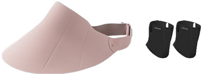 르플렉스 선바이저 + 마스크 2p 세트, 핑크(선바이저), 블랙(마스크), 1세트