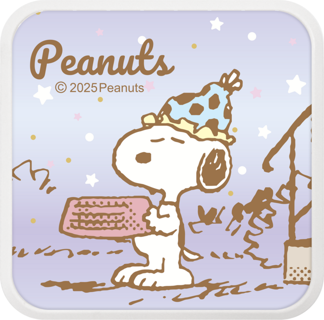 PEANUTS 史努比 夾心玻璃PD 40W雙孔充電器, 點點帽, 1個