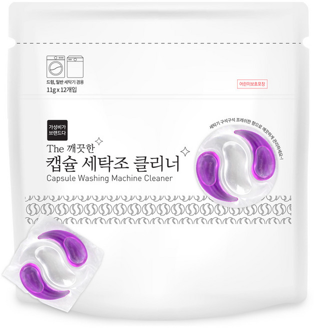 가성비가브랜드다 캡슐 세탁조 클리너 플로랄향 12p, 1개, 132g