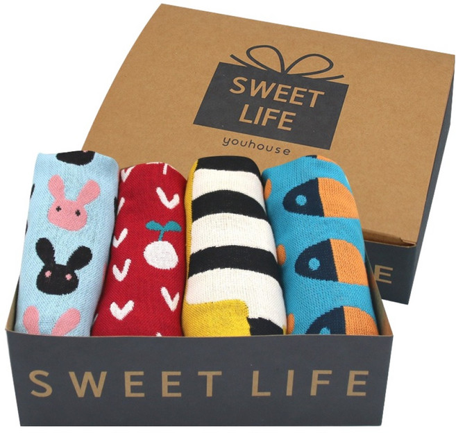youhouse Sweet Life 抹布組 D, RABBIT, RED DOG, FISH, THREE CAT, 1套