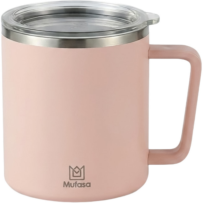 Mufasa 電動磁力攪拌馬克杯 四代, 櫻花粉, 1個, 360ml