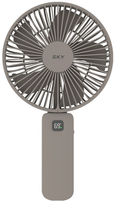 SKY 윈드 BLDC 모터 와이드 빅팬 접이식 휴대용 핸디 선풍기 16cm + 스트랩 세트, 카키(선풍기), SKY-WI-W15B(선풍기)