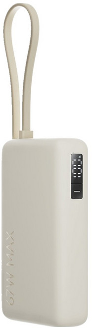 샤오미 Xiaomi C타입 케이블 일체형 보조 배터리 67W 10000mAh, PB1067, 베이지