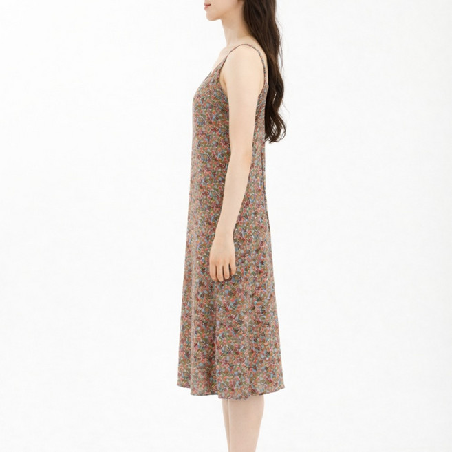 시크나인 여성용 10종 냉장고 끈나시 꽃무늬 원피스 잠옷