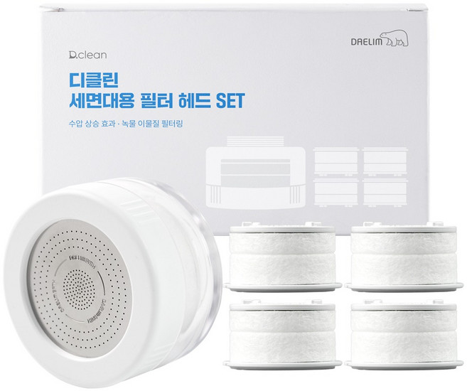대림바스 세면대용 필터헤드 세트, 화이트, 1세트