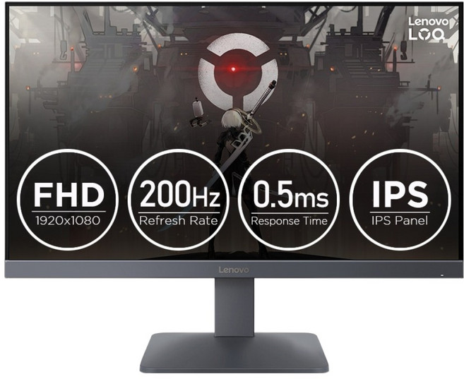 레노버 FHD LOQ 24 10 200Hz IPS패널 게이밍 모니터, 60.45cm, 68F1GACBKR