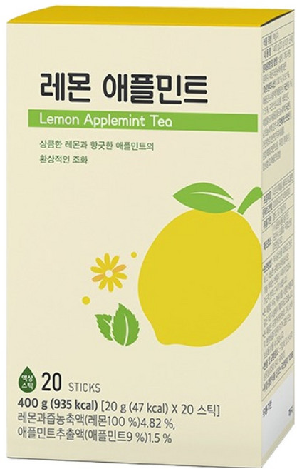꽃샘 레몬 애플 민트, 20g, 1개, 20개입