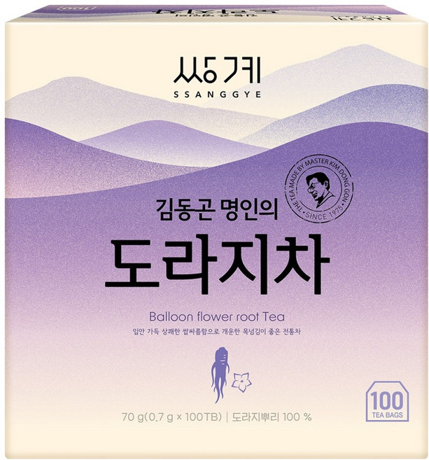 쌍계명차 도라지차, 700mg, 1개, 100개입